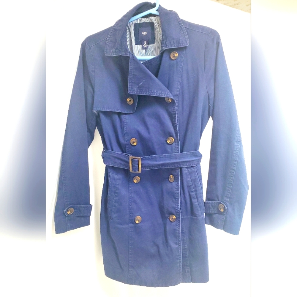 Gap Trench Coat Navy Size XS